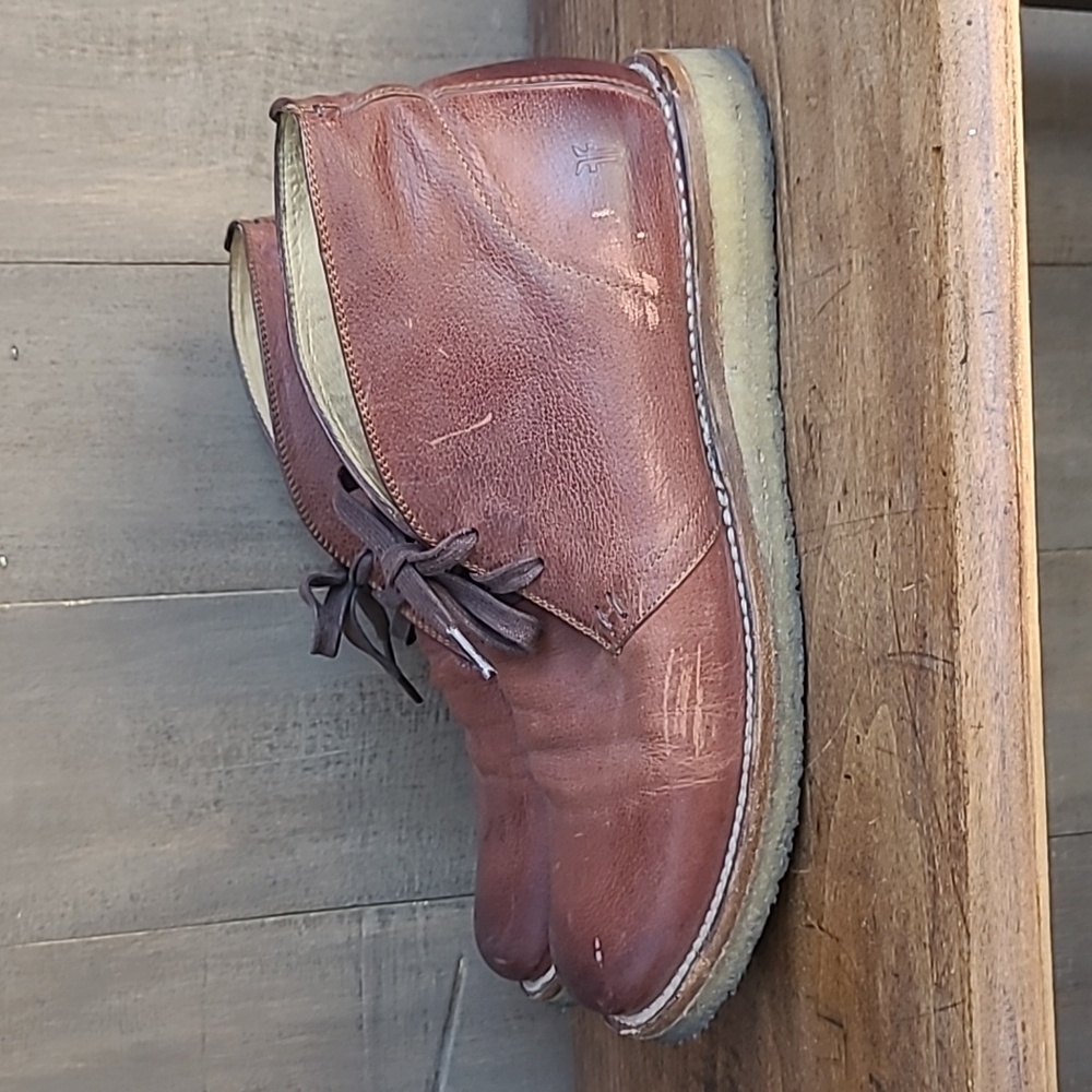 Frye Philip Crepe Chukka Boot Men's sz 11.5D Brown Leather Lace Up Shoes - Picture 2 of 12